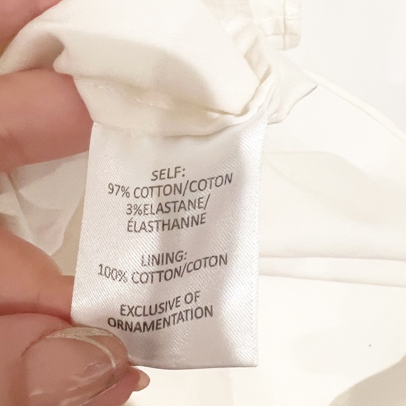 Tanya Taylor Marja Embroidered Floral Cold Shoulder Cotton White Blouse Size 2 - Picture 5 of 8